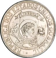 obverse of 1000 Réis - Discovery (1900) coin with KM# 500 from Brazil.