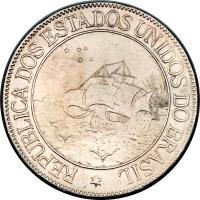 obverse of 2000 Réis - Discovery (1900) coin with KM# 501 from Brazil.