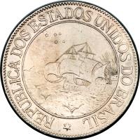 Brazil coin 2000 Réis - Discovery (1900) obverse obverse of 2000 Réis - Discovery (1900) coin with KM# 501 from Brazil.