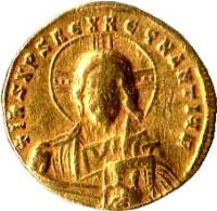 Byzantine Empire coin 1 Solidus - Kōnstantinos VII - Constantinopolis mint (945 - 955) reverse reverse of 1 Solidus - Kōnstantinos VII - Constantinopolis mint (945 - 955) coin with SB# 1751 from Byzantine Empire.
