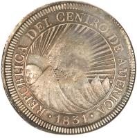 Central American Republic coin 8 Reales (1831) obverse obverse of 8 Reales (1831) coin with KM# 22 from Central American Republic.
