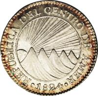 Central American Republic coin 1 Real (1824 - 1828) obverse obverse of 1 Real (1824 - 1828) coin with KM# 3 from Central American Republic.