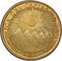 Central American Republic coin 8 Escudos (1828 - 1837) obverse obverse of 8 Escudos (1828 - 1837) coin with KM# 17 from Central American Republic.