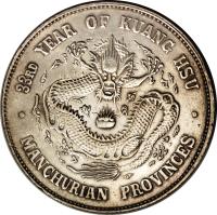 China coin 7 Mace and 2 Candareens - Guangxu (1907) reverse reverse of 7 Mace and 2 Candareens - Guangxu (1907) coin with Y# 212 from China.