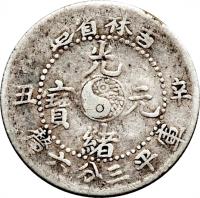 obverse of 3.6 Candareens - Guangxu (1900 - 1905) coin with Y# 179a from China.