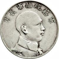 China coin 3 Mace and 6 Candareens - Tang Jiyao (1916) obverse obverse of 3 Mace and 6 Candareens - Tang Jiyao (1916) coin with Y# 480 from China.