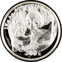 reverse of 300 Yuan - Panda Silver Bullion (2005) coin with KM# 1587 from China. Inscription: 300
