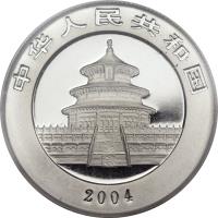 China coin 100 Yuan - Panda Palladium Bullion (2004) obverse obverse of 100 Yuan - Panda Palladium Bullion (2004) coin with KM# A1531 from China. Inscription: 2004