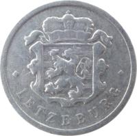 Luxembourg coin 25 Centimes (1954 - 1972) obverse obverse of 25 Centimes (1954 - 1972) coin with KM# 45a from Luxembourg. Inscription: · LETZEBURG ·