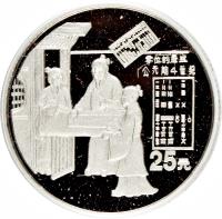 China coin 25 Yuán - Zero - Platinium Bullion (1993) reverse reverse of 25 Yuán - Zero - Platinium Bullion (1993) coin with KM# 496 from China.
