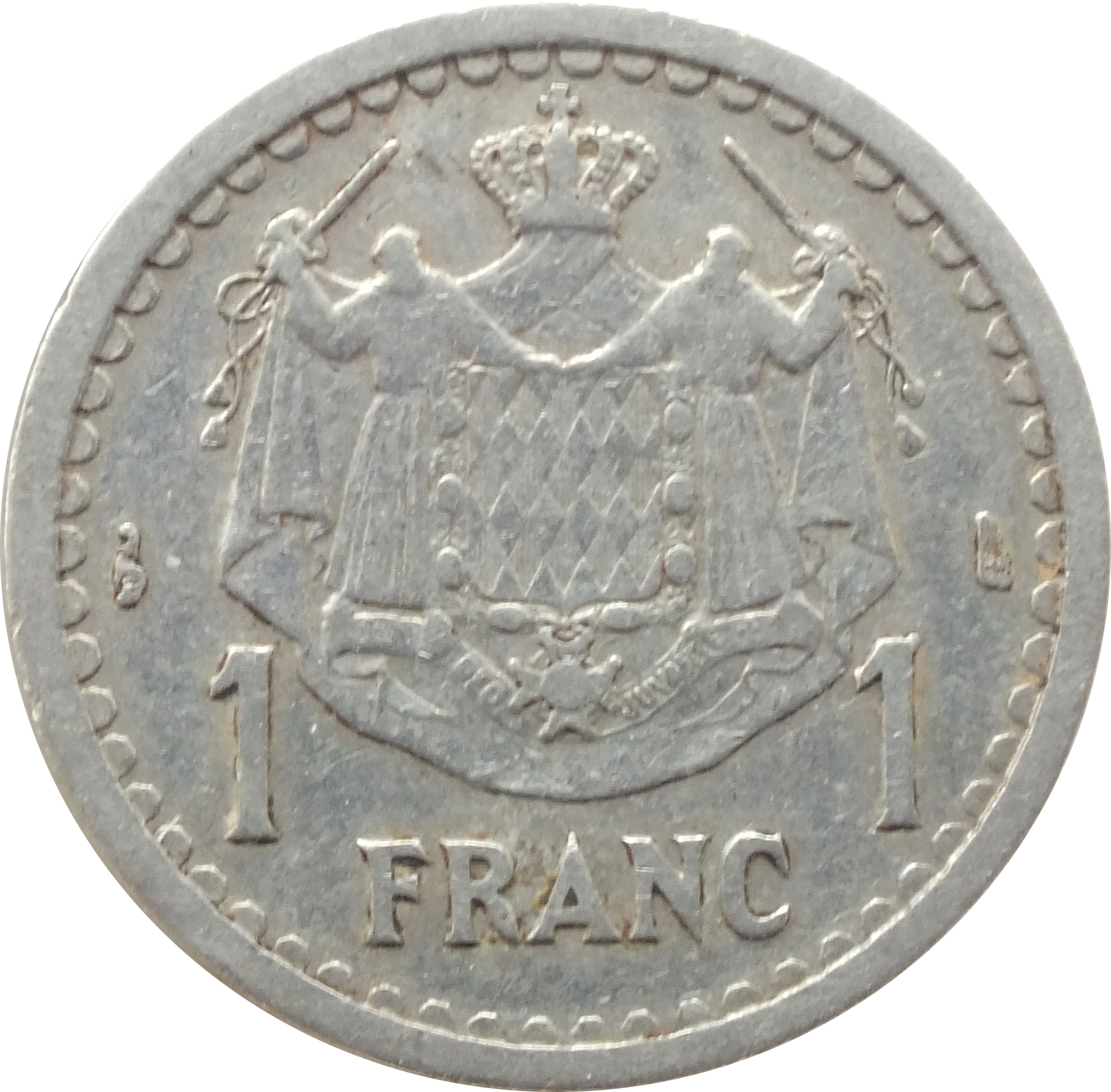 1 Franc - Louis II (1943) Monaco KM# 120 - CoinsBook