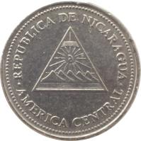 Nicaragua coin 1 Córdoba (1997 - 2000) obverse obverse of 1 Córdoba (1997 - 2000) coin with KM# 89 from Nicaragua. Inscription: REPLUBICA DE NICARAGUA AMERICA CENTRAL