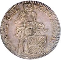 Dutch Republic coin 1 Ducat (1683) obverse obverse of 1 Ducat (1683) coin with KM# 41 from Dutch Republic. Inscription: MO. NO. ARG. ORD. GRON. ET. OML.
