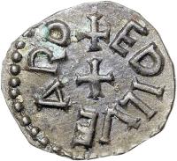 England coin 1 Styca - Eanbald II (796 - 835) reverse reverse of 1 Styca - Eanbald II (796 - 835) coin with SP# 861 from England. Inscription: + EDILVEARD