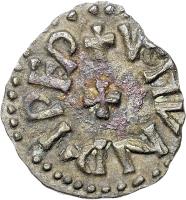 England coin 1 Styca - Wigmund (837 - 849) obverse obverse of 1 Styca - Wigmund (837 - 849) coin with SP# 870 from England. Inscription: + VGMVND IPEP