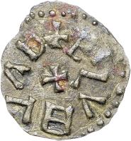 England coin 1 Styca - Wigmund (837 - 849) reverse reverse of 1 Styca - Wigmund (837 - 849) coin with SP# 870 from England. Inscription: + EILVBVAD