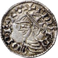 England coin 1 Penny - Edward - London mint (1044 - 1046) obverse obverse of 1 Penny - Edward - London mint (1044 - 1046) coin with SP# 1173 from England. Inscription: + EDPER | D REX
