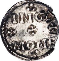 England coin 1 Penny - Aethelstan - Two-line Small Cross (924 - 939) reverse reverse of 1 Penny - Aethelstan - Two-line Small Cross (924 - 939) coin with SP# 1089 from England.