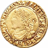 England coin 5 Shillings - James I (1619 - 1625) obverse obverse of 5 Shillings - James I (1619 - 1625) coin with SP# 2642b from England.