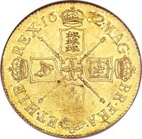 England coin 2 Guineas - Charles II (1675 - 1684) reverse reverse of 2 Guineas - Charles II (1675 - 1684) coin with SP# 3336 from England. Inscription: MAG · BR · FRA · ET · HIB · REX · 16 82 ·