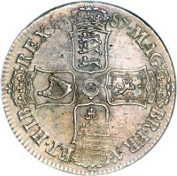 England coin 1 Crown - James II (1687 - 1688) reverse reverse of 1 Crown - James II (1687 - 1688) coin with SP# 3407 from England. Inscription: MAG · BR · FRA · ET · HIB REX · 16 87 ·
