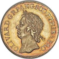 England coin 1 Broad - The Commonwealth of England (1656) obverse obverse of 1 Broad - The Commonwealth of England (1656) coin with SP# 3225 from England. Inscription: OLIVARD · G · RP · ANG · SCO · ET · HIB & PRO ·