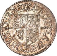 England coin 1/2 Groat - Charles I (1631 - 1632) reverse reverse of 1/2 Groat - Charles I (1631 - 1632) coin with SP# 2856 from England. Inscription: IVSTIT IA · THR ONVM · FIRMAT