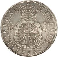 England coin 1 Crown - Charles I (1625 - 1649) reverse reverse of 1 Crown - Charles I (1625 - 1649) coin with SP# 2852 from England. Inscription: CHRISTO · AVSPICE · REGNO · C R