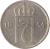 obverse of 10 Øre - Haakon VII (1951 - 1957) coin with KM# 396 from Norway. Inscription: H7 1957