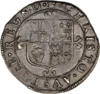 England coin 6 Pence - Charles II (1660) reverse reverse of 6 Pence - Charles II (1660) coin with SP# 3323 from England.