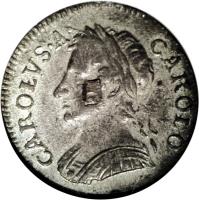 England coin 1 Farthing - Charles II (1684 - 1685) obverse obverse of 1 Farthing - Charles II (1684 - 1685) coin with SP# 3395 from England. Inscription: CAROLVS · A · CAROLO