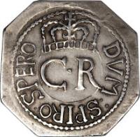England coin 1 Shilling - Charles I - Pontefract siege coinage (1648) obverse obverse of 1 Shilling - Charles I - Pontefract siege coinage (1648) coin with SP# 3148 from England. Inscription: DVM: SPIRO: SPERO