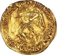 England coin 1 Angel - Philip & Mary (1554 - 1558) obverse obverse of 1 Angel - Philip & Mary (1554 - 1558) coin with SP# 2496a from England.