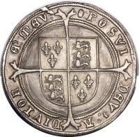 England coin 1 Crown - Edward VI (1551 - 1553) reverse reverse of 1 Crown - Edward VI (1551 - 1553) coin with SP# 2478 from England.