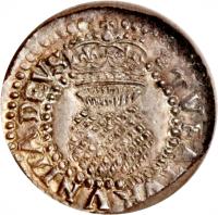 England coin 2 Pence - James I (1615 - 1616) reverse reverse of 2 Pence - James I (1615 - 1616) coin with SP# 2659 from England.
