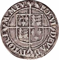 England coin 1 Shilling - Elizabeth I (1560 - 1561) reverse reverse of 1 Shilling - Elizabeth I (1560 - 1561) coin with SP# 2555 from England.