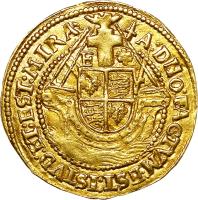 England coin 1/2 Angel - Elizabeth I (1581 - 1582) reverse reverse of 1/2 Angel - Elizabeth I (1581 - 1582) coin with SP# 2526 from England.