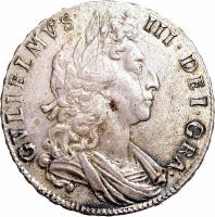 England coin 1/2 Crown - William III (1696 - 1697) obverse obverse of 1/2 Crown - William III (1696 - 1697) coin with SP# 3487 from England.
