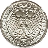 obverse of 3 Reichsmark - Naumburg (1928) coin with KM# 57 from Germany.