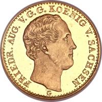 obverse of 2 1/2 Thaler - Friedrich August II (1842 - 1854) coin with KM# 1164 from German States.
