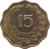 reverse of 15 Céntimos (1953) coin with KM# 26 from Paraguay. Inscription: 15 CENTIMOS