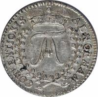 German States coin 1/6 Thaler - Friedrich August (1766) obverse obverse of 1/6 Thaler - Friedrich August (1766) coin with KM# 52 from German States. Inscription: FA AD · NORMAM CONVENTIONIS