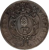 obverse of 1 Thaler - Ferdinand II (1626) coin with KM# 41 from German States. Inscription: 1626 DELICORVM AVGVSTA.VIN