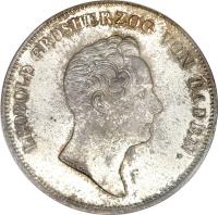 German States coin 1 Kronenthaler - Leopold I (1834) obverse obverse of 1 Kronenthaler - Leopold I (1834) coin with KM# 202 from German States. Inscription: LEOPOLD GROSCHERZOG VON BADEN.