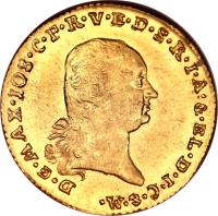 German States coin 1 Ducat - Maximilian IV - Trade Coinage (1799 - 1803) obverse obverse of 1 Ducat - Maximilian IV - Trade Coinage (1799 - 1803) coin with KM# 646 from German States.