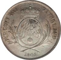 German States coin 1 Conventionsthaler - Maximilian Josef (1804 - 1805) reverse reverse of 1 Conventionsthaler - Maximilian Josef (1804 - 1805) coin with KM# 676 from German States.