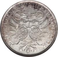 German States coin 1/4 Thaler - Karl Albrecht (1740) reverse reverse of 1/4 Thaler - Karl Albrecht (1740) coin with KM# 446 from German States. Inscription: IN · PART · RHENI · SUEV · ETIUR · FRANCON · 1740