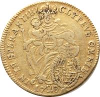 German States coin 1/2 Carolin - Karl Albrecht (1726 - 1731) reverse reverse of 1/2 Carolin - Karl Albrecht (1726 - 1731) coin with KM# 406 from German States.