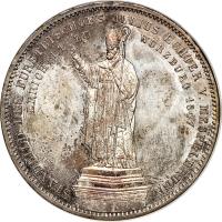 German States coin 2 Thaler / 3 1/2 Gulden - Ludwig I - Bishop Julius Echter von Mespelbrunn (1847) reverse reverse of 2 Thaler / 3 1/2 Gulden - Ludwig I - Bishop Julius Echter von Mespelbrunn (1847) coin with KM# 823 from German States. Inscription: STANDBILD DES FÜRSTBISCHOF'S JULIUS ECHTER V. MESPELBRUNN ERRICHTET ZU WÜRZBURG 1847