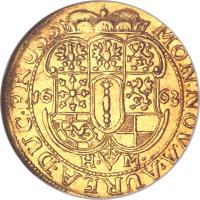 German States coin 1 Ducat - Friedrich Wilhelm - Trade Coinage (1661 - 1663) reverse reverse of 1 Ducat - Friedrich Wilhelm - Trade Coinage (1661 - 1663) coin with KM# 320 from German States.